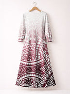 "Kapa" Long Sleeve Maxi Dress