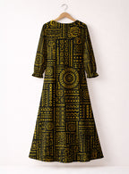 "Lamu" Long Sleeve Maxi Dress