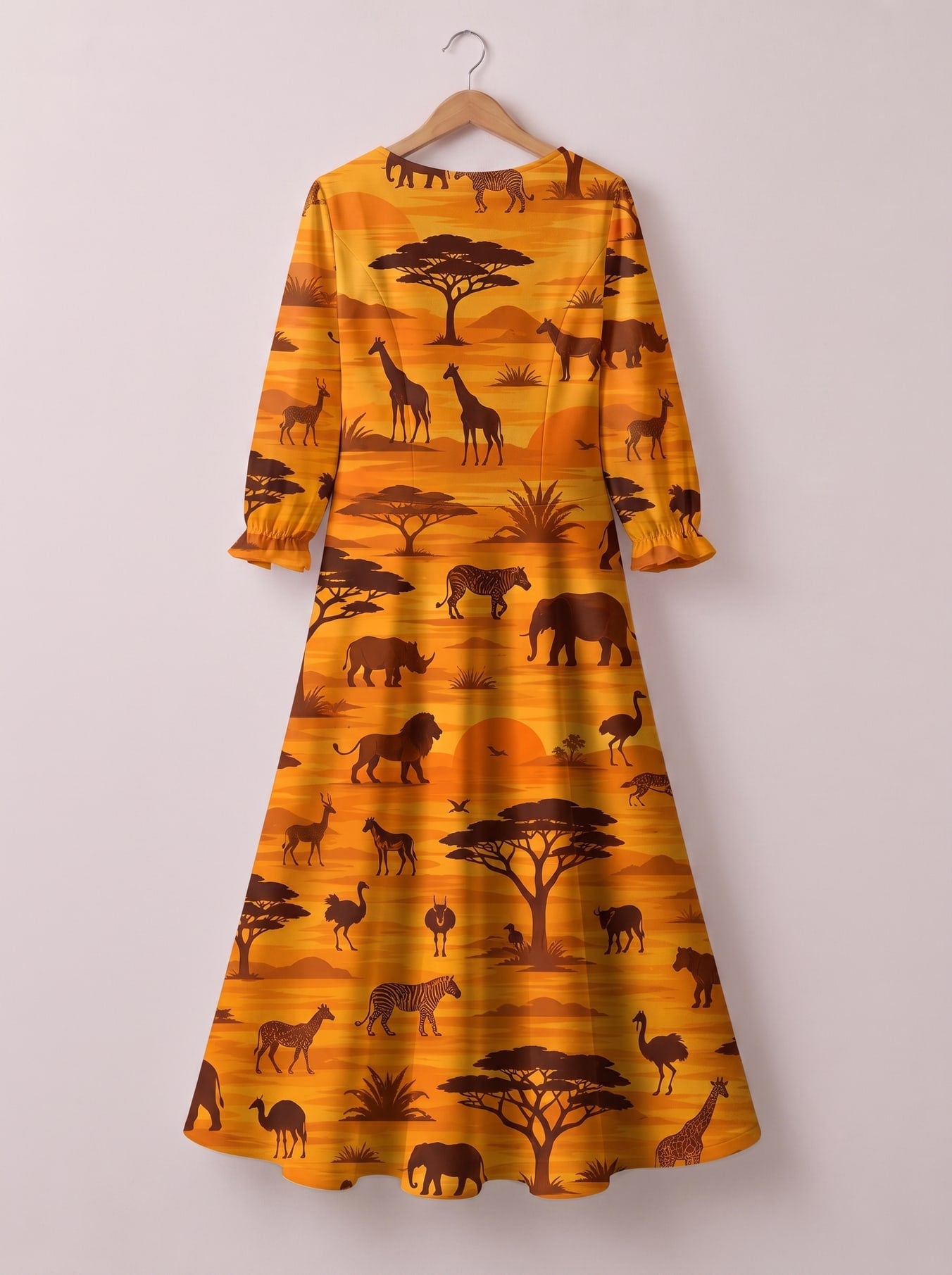 "Mbuga" Long Sleeve Maxi Dress