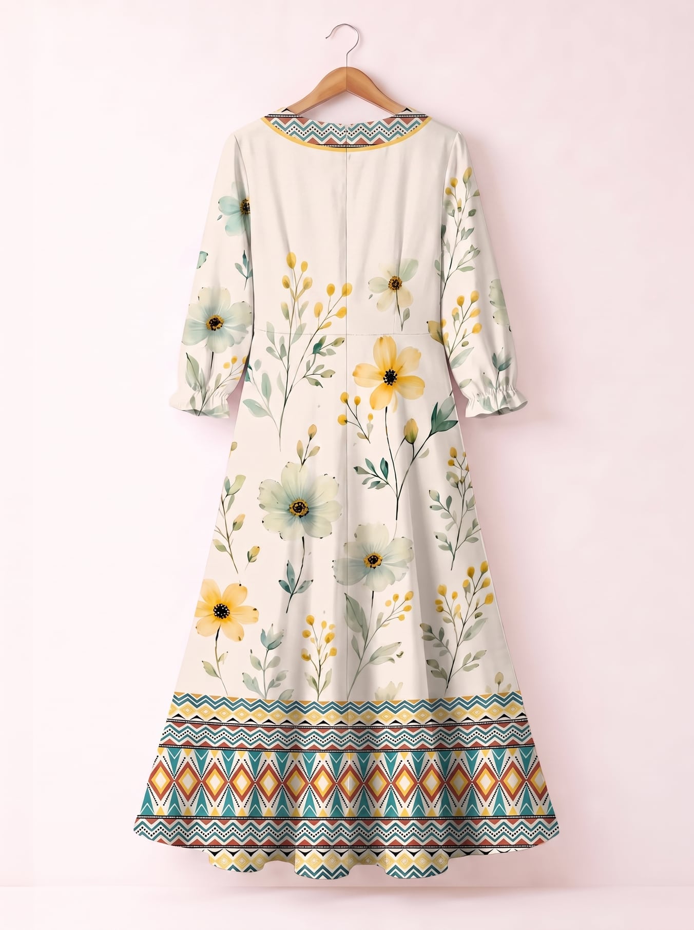 "Alizeti" Long Sleeve Maxi Dress