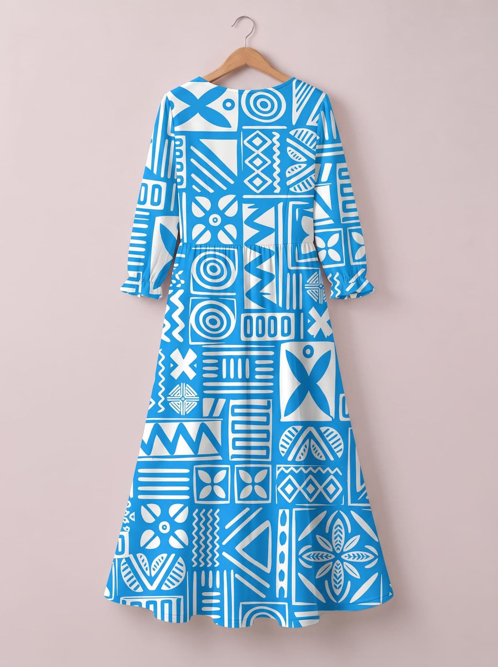 "Anga" Long Sleeve Maxi Dress