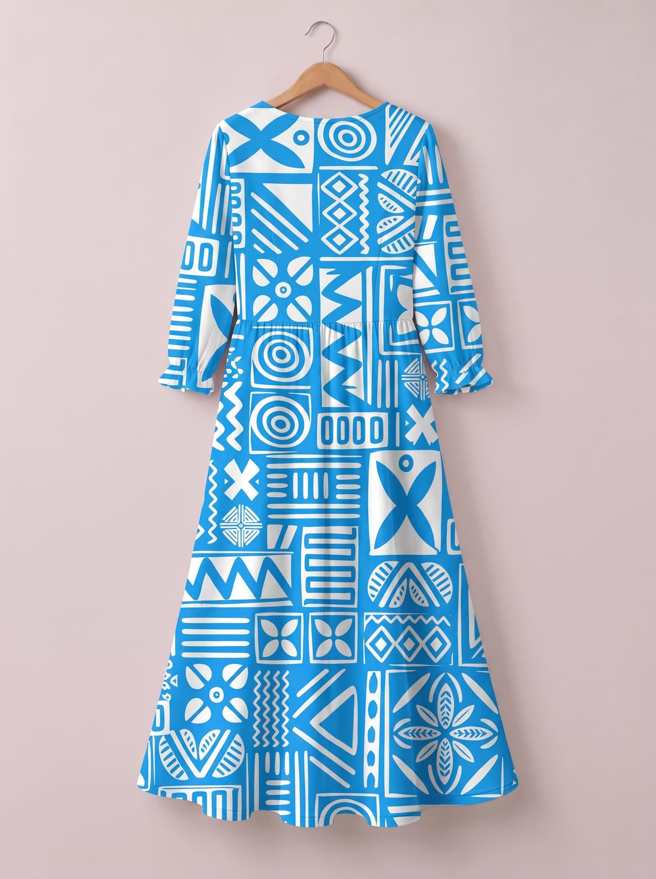 "Anga" Long Sleeve Maxi Dress