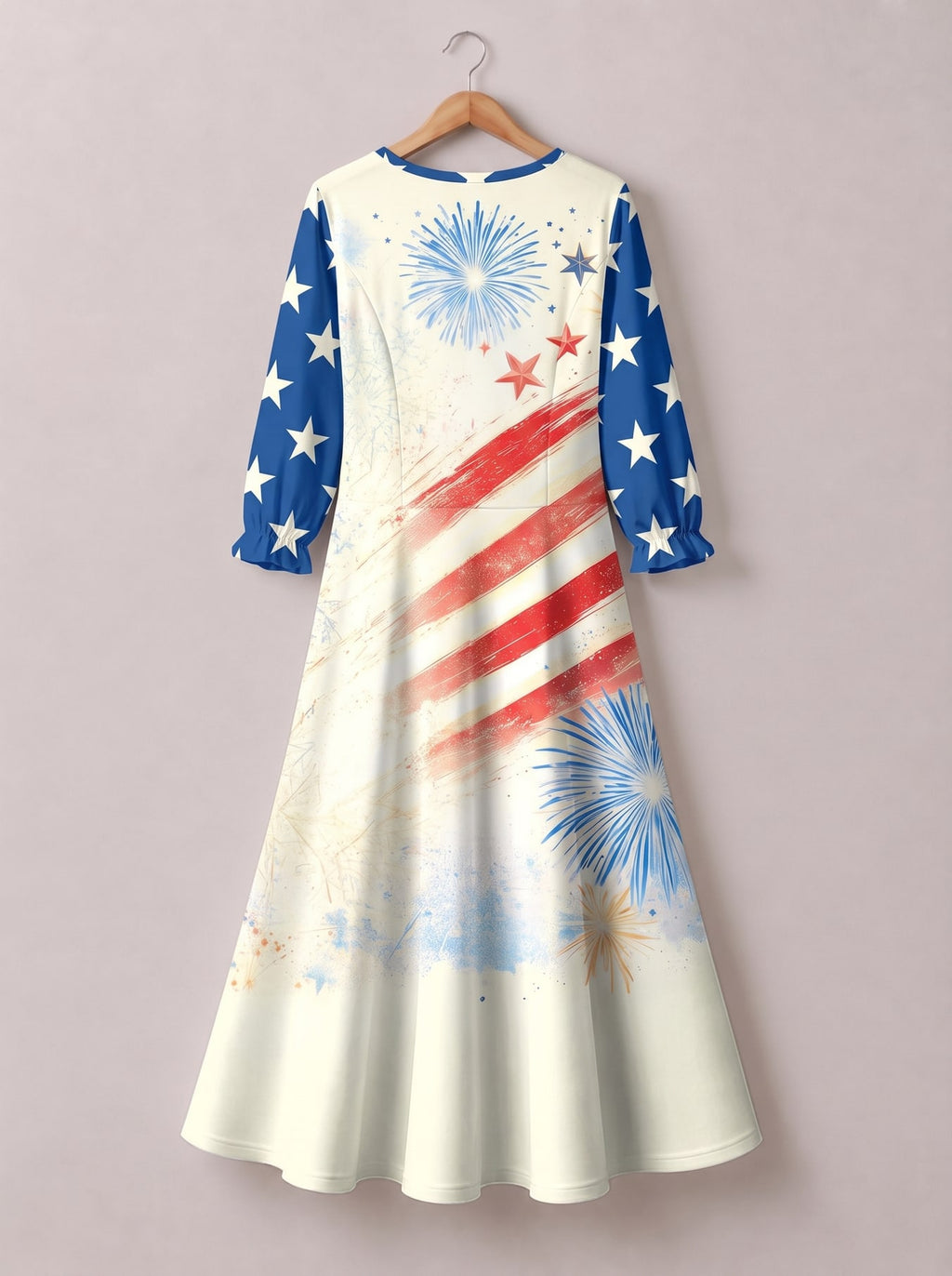 "Freedom" Long Sleeve Maxi Dress
