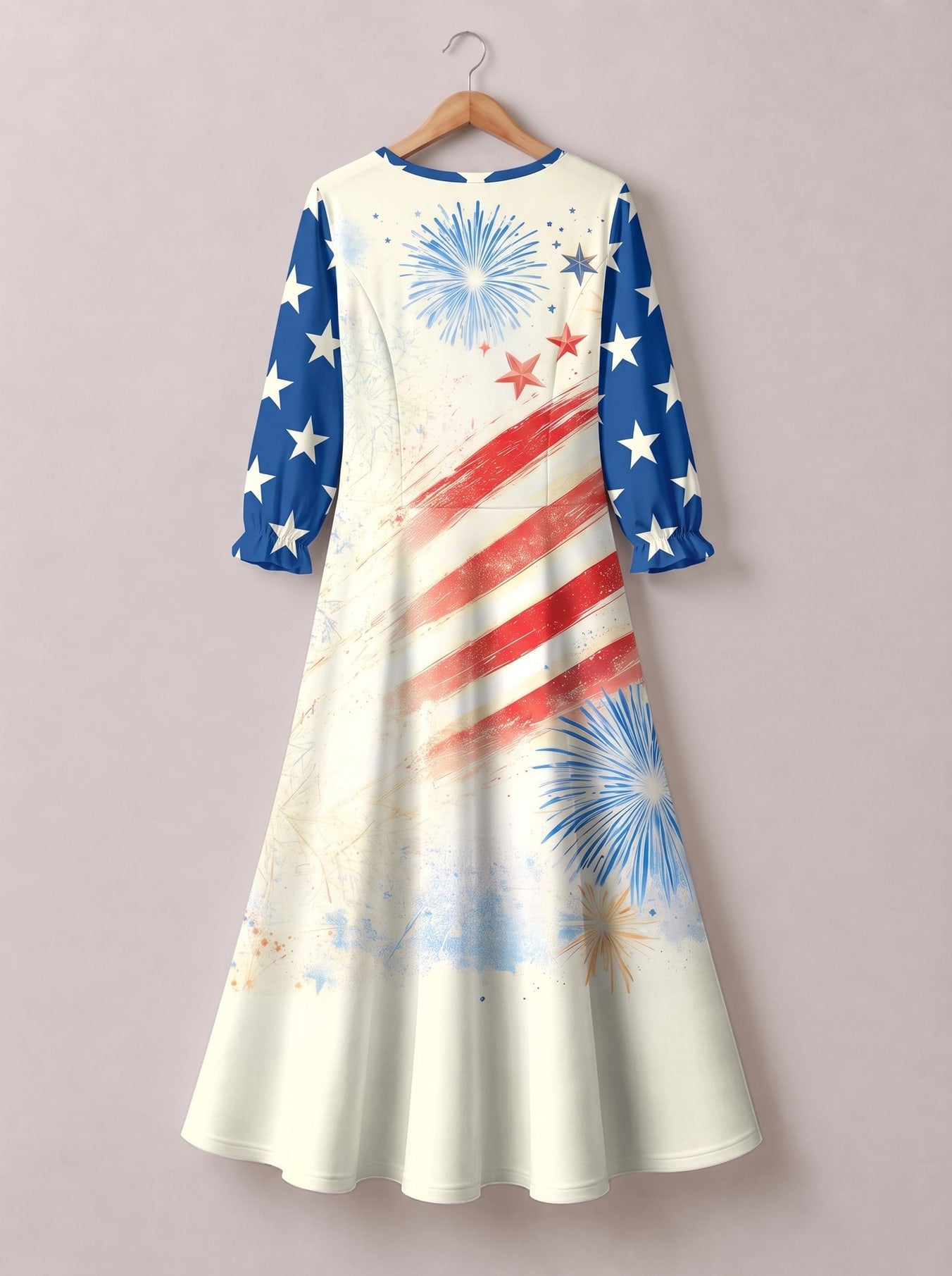 "Freedom" Long Sleeve Maxi Dress