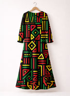 "Nairobi" Long Sleeve Maxi Dress