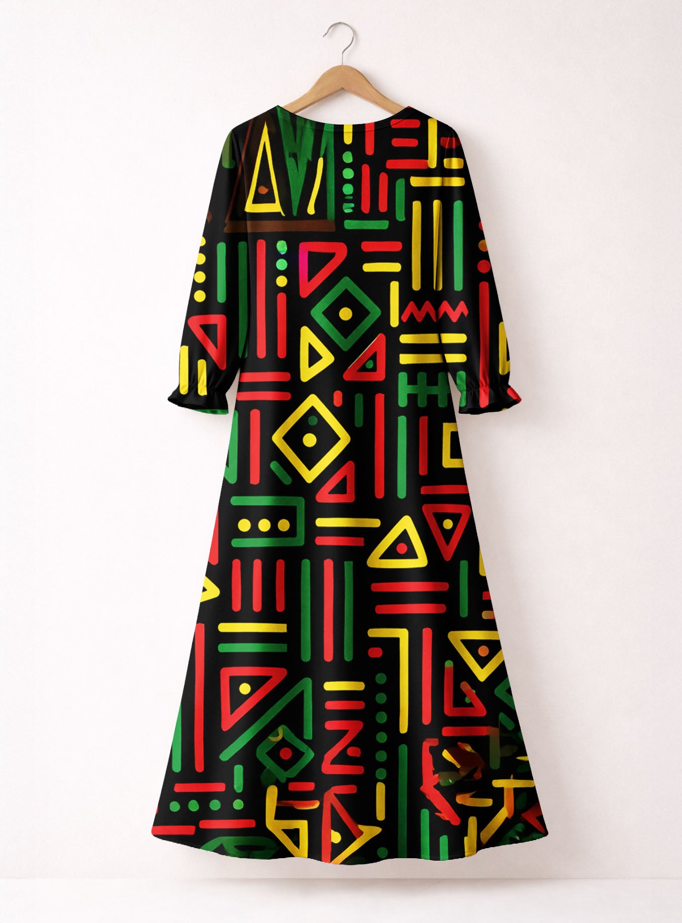 "Nairobi" Long Sleeve Maxi Dress