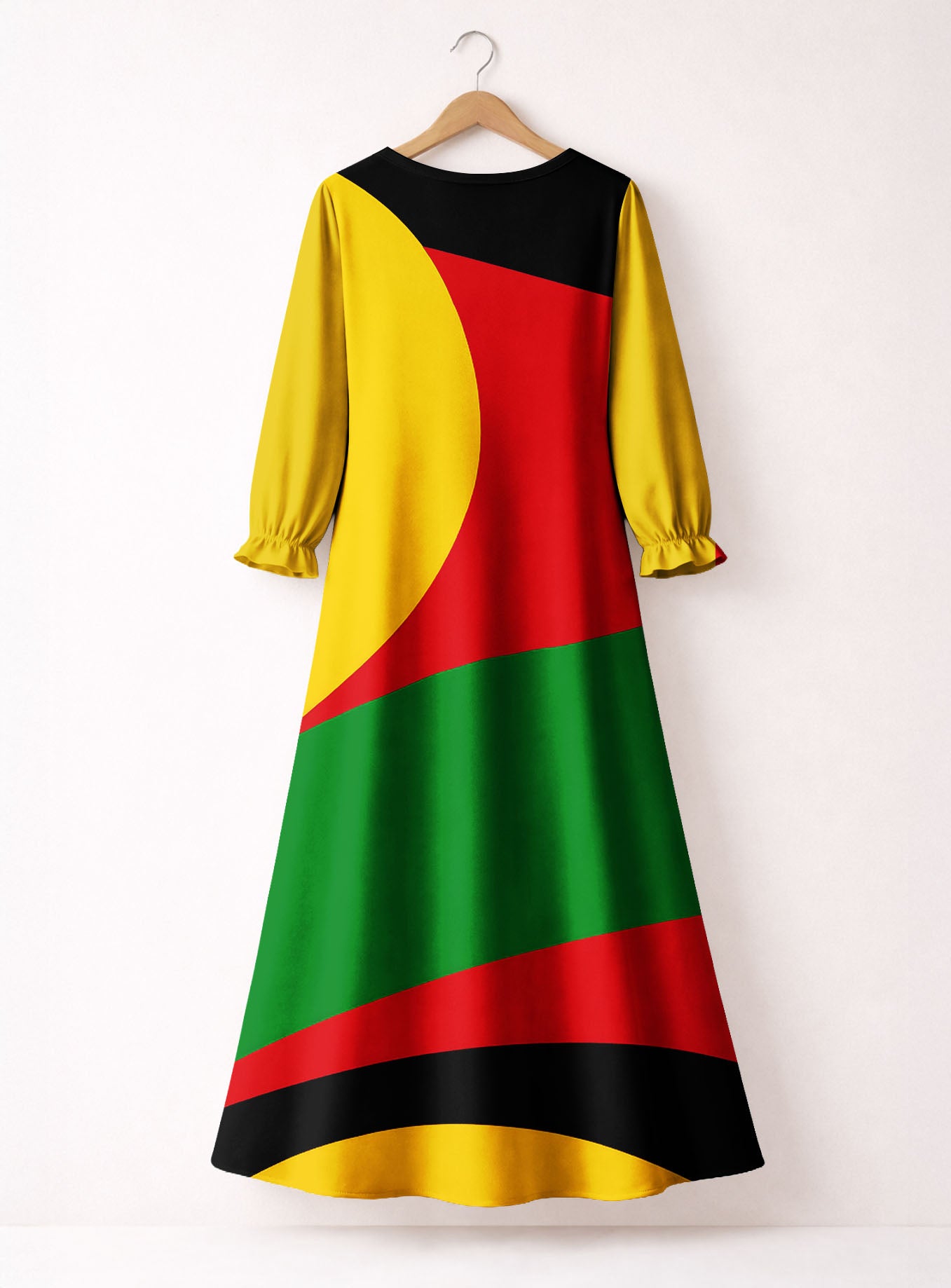 "Furaha" Long Sleeve Maxi Dress