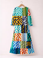 "Kitenge" Long Sleeve Maxi Dress Promo