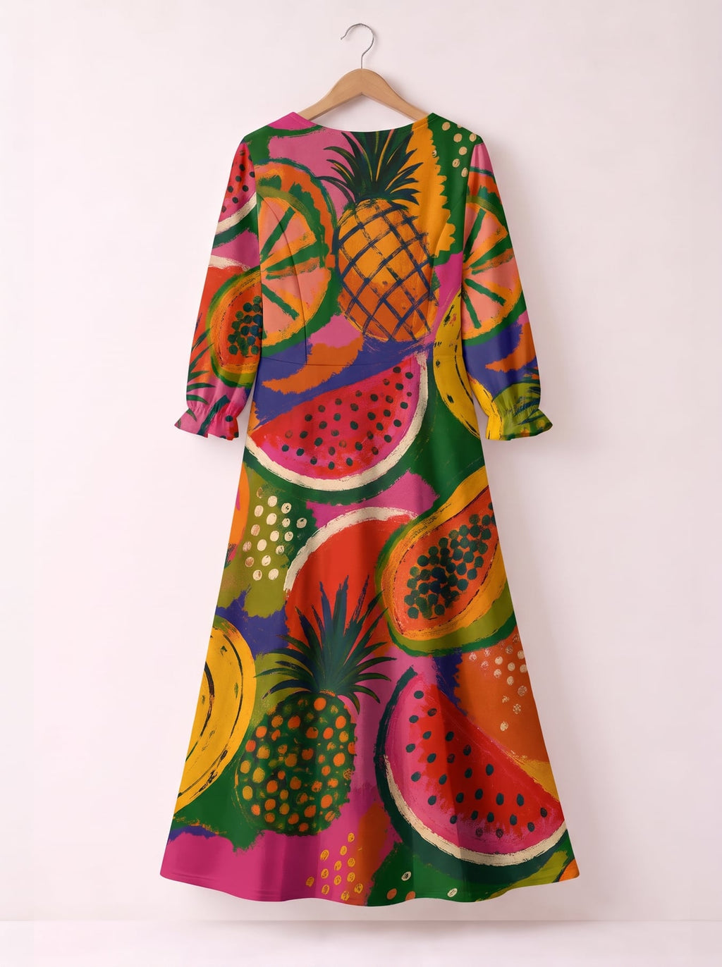"Matunda" Long Sleeve Maxi Dress
