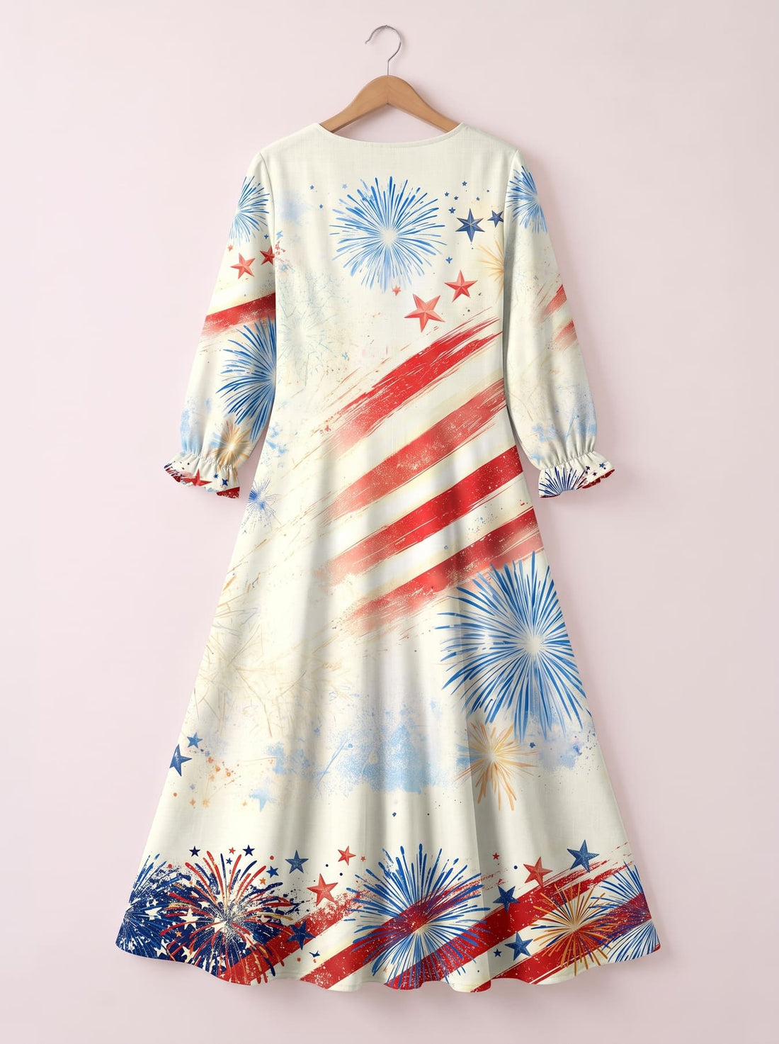 "Freedom" Long Sleeve Maxi Dress