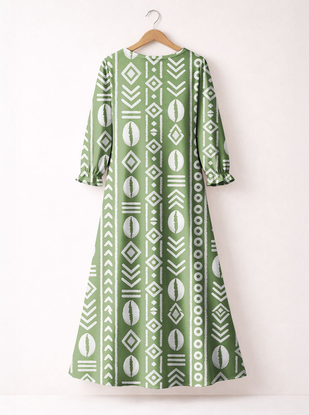 Oshun Verde Long Sleeve Maxi Dress