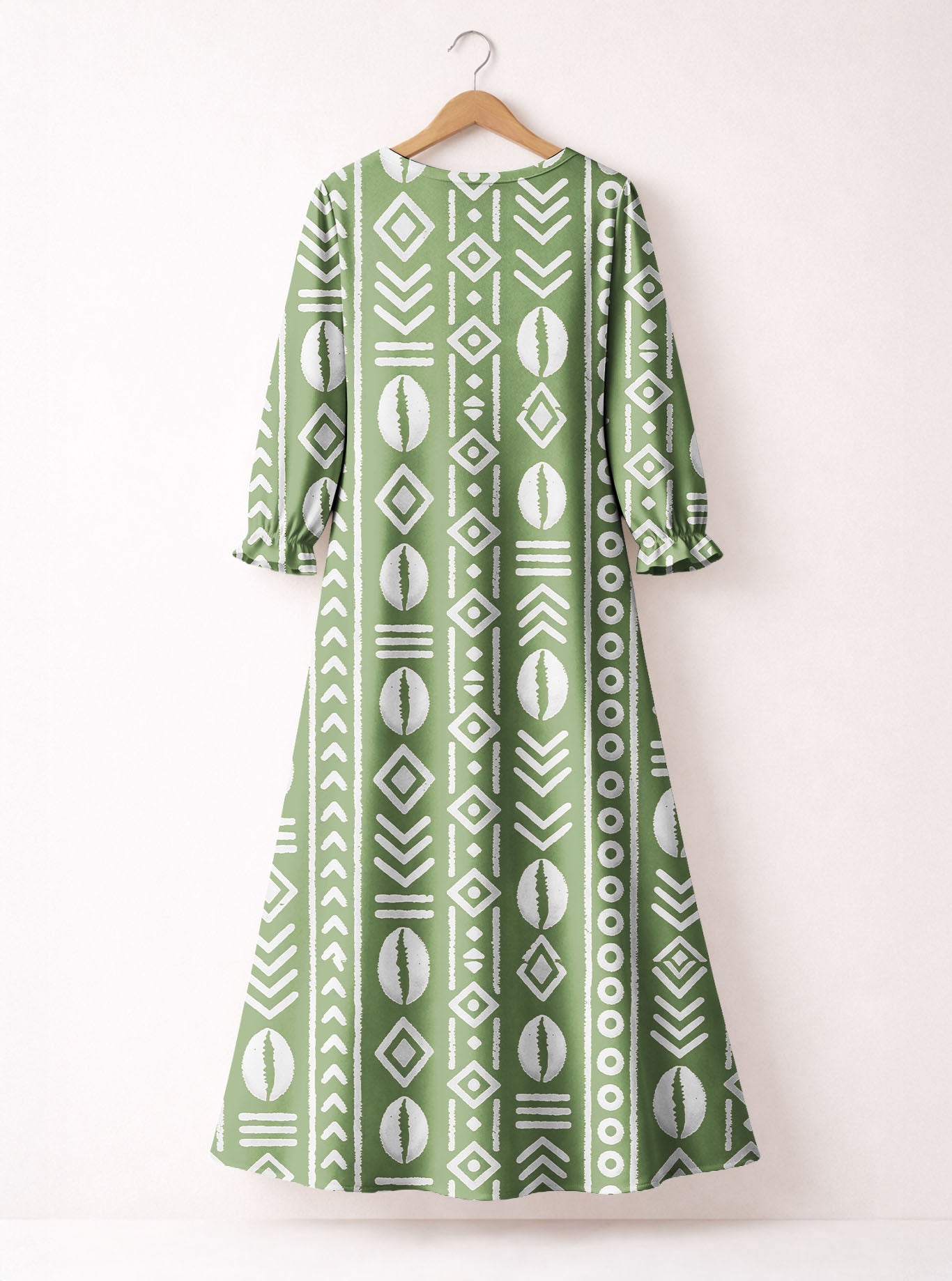 Oshun Verde Long Sleeve Maxi Dress