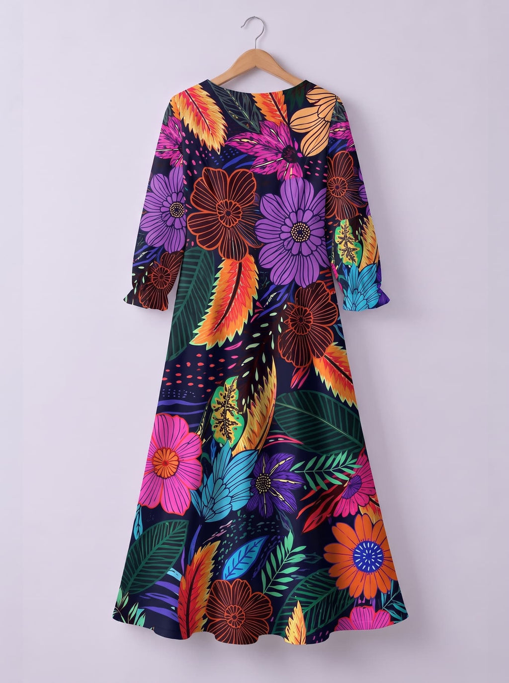 "Bustani" Long Sleeve Maxi Dress