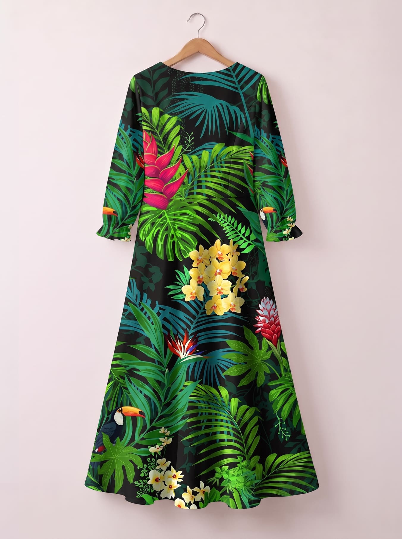 "Kitropiki" Long Sleeve Maxi Dress