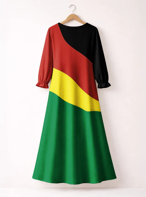 Black History Long Sleeve Maxi Dress