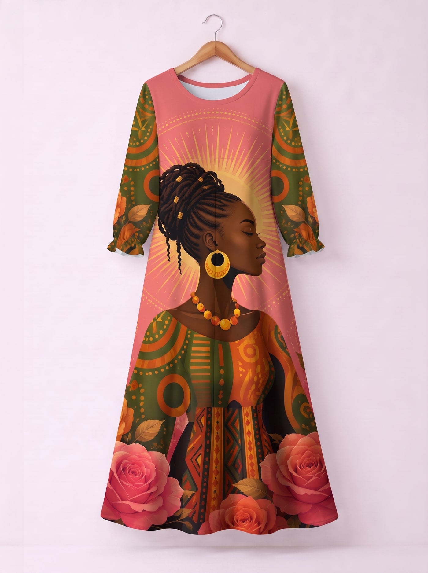 "Malaika" Long Sleeve Maxi Dress
