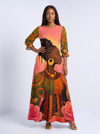 "Malaika" Long Sleeve Maxi Dress