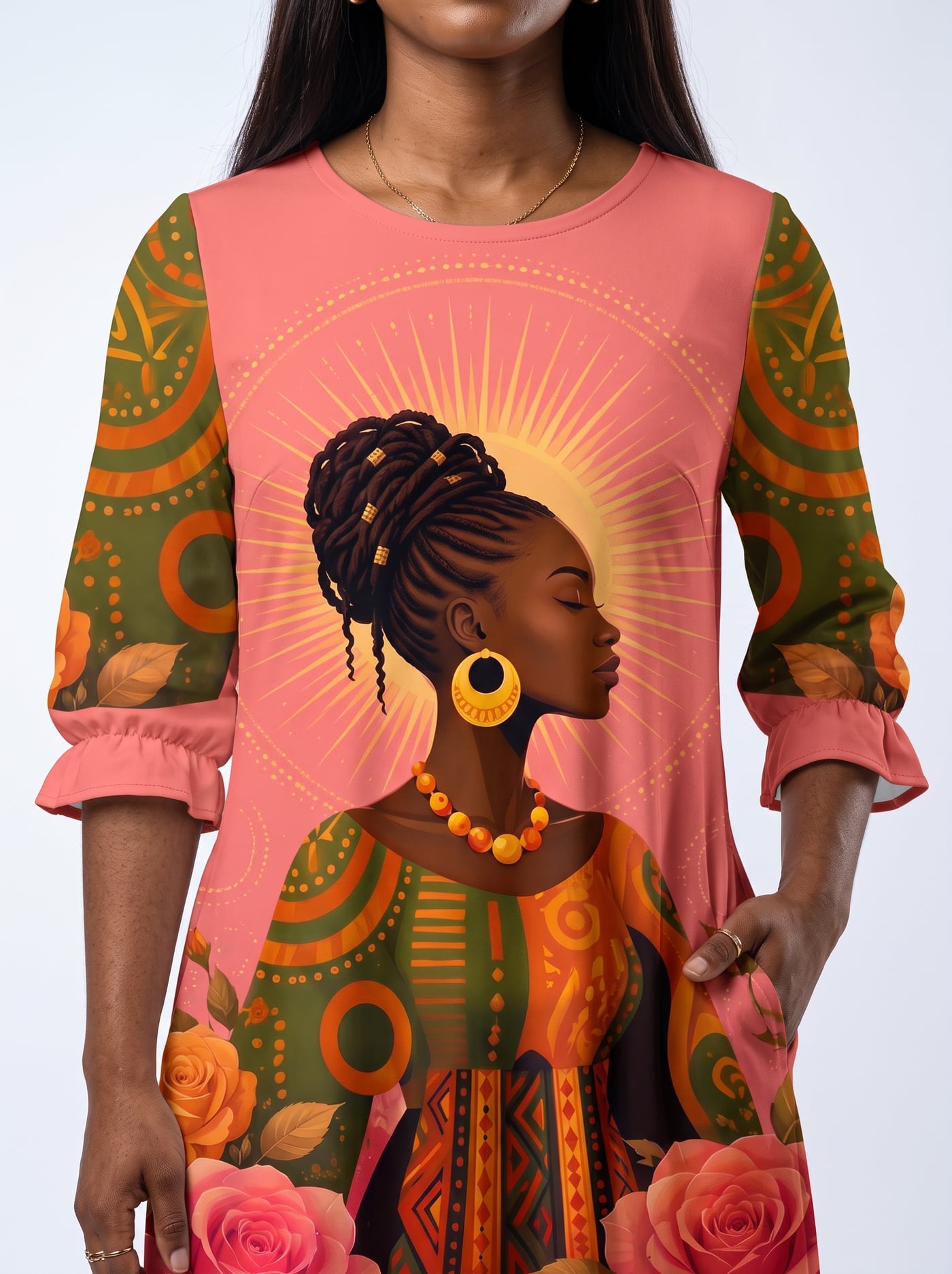 "Malaika" Long Sleeve Maxi Dress