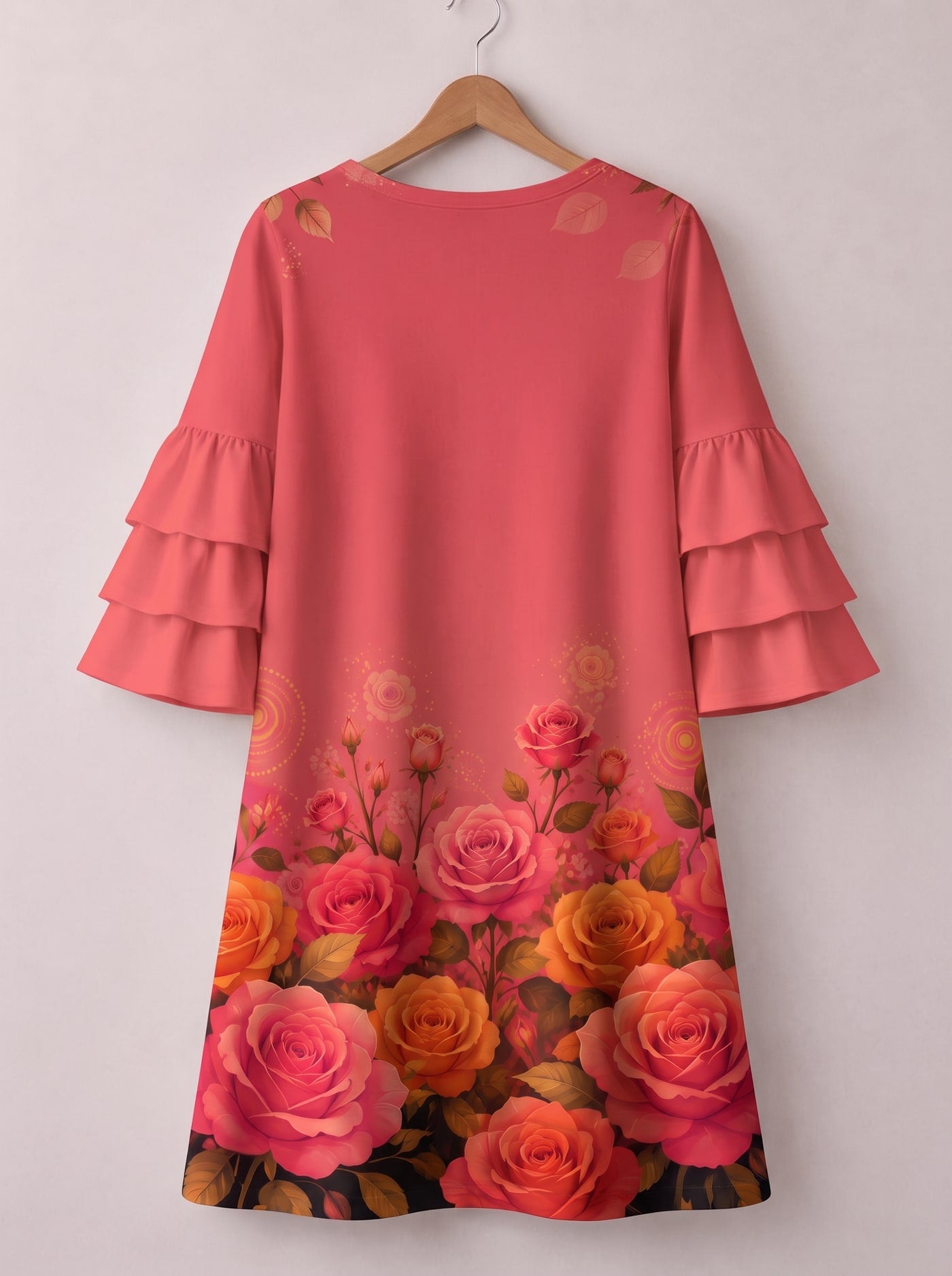 "Malaika" Stacked Ruffle Sleeve Dress