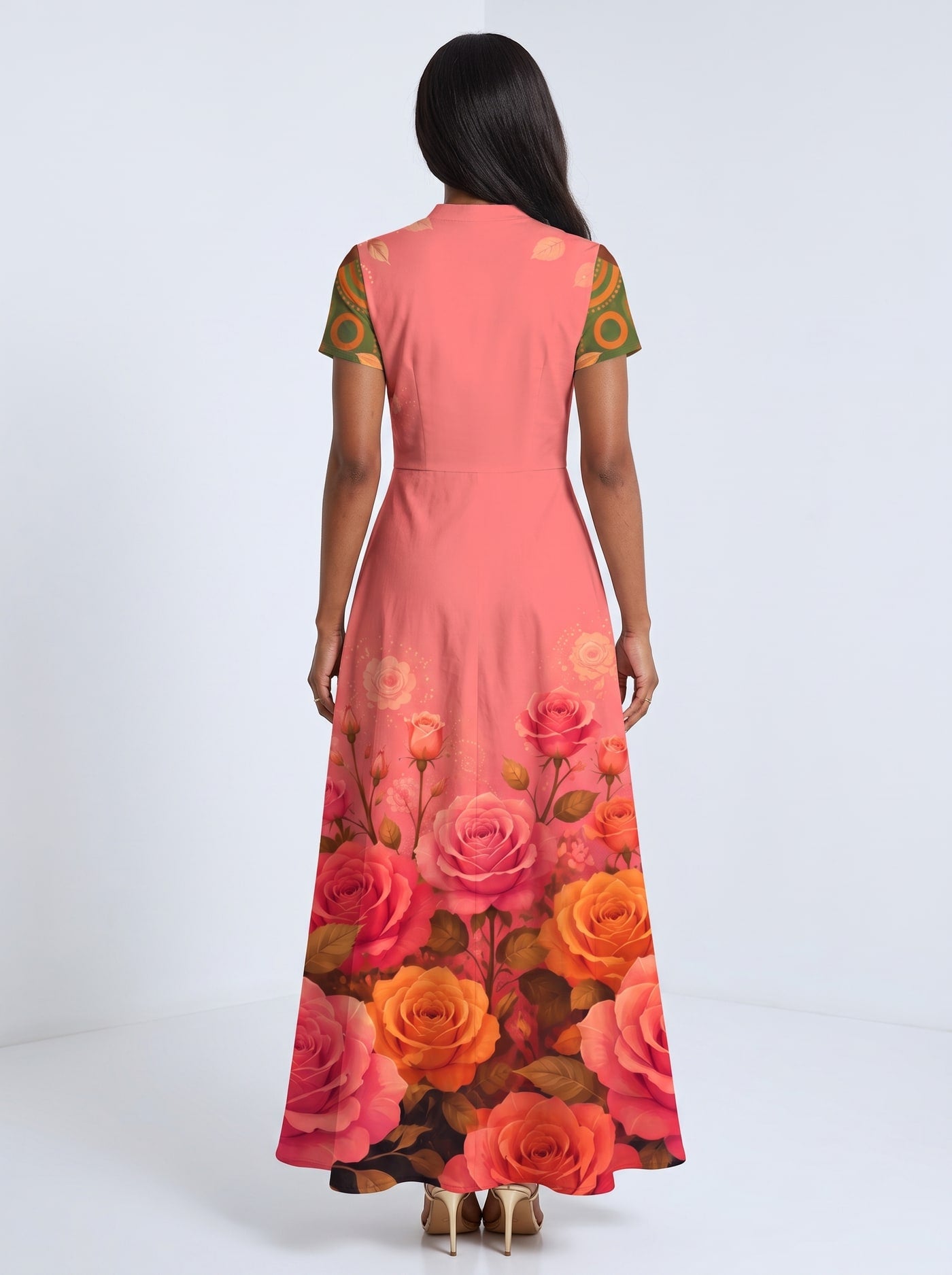 "Malaika" Short Sleeve Maxi Dress