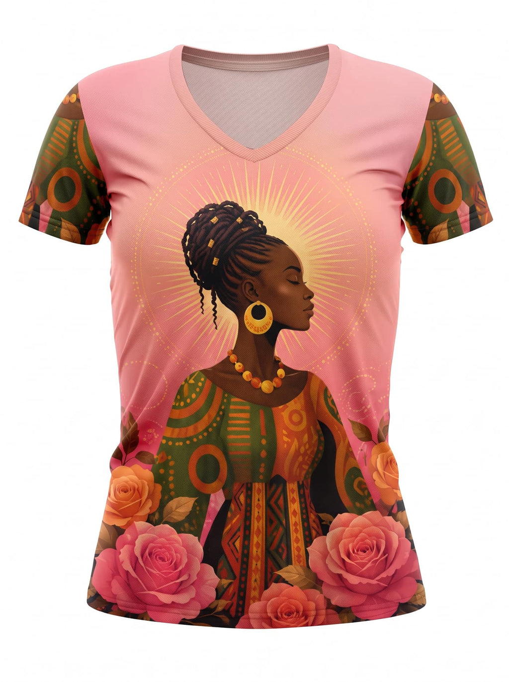 "Malaika" V-Neck T-Shirt