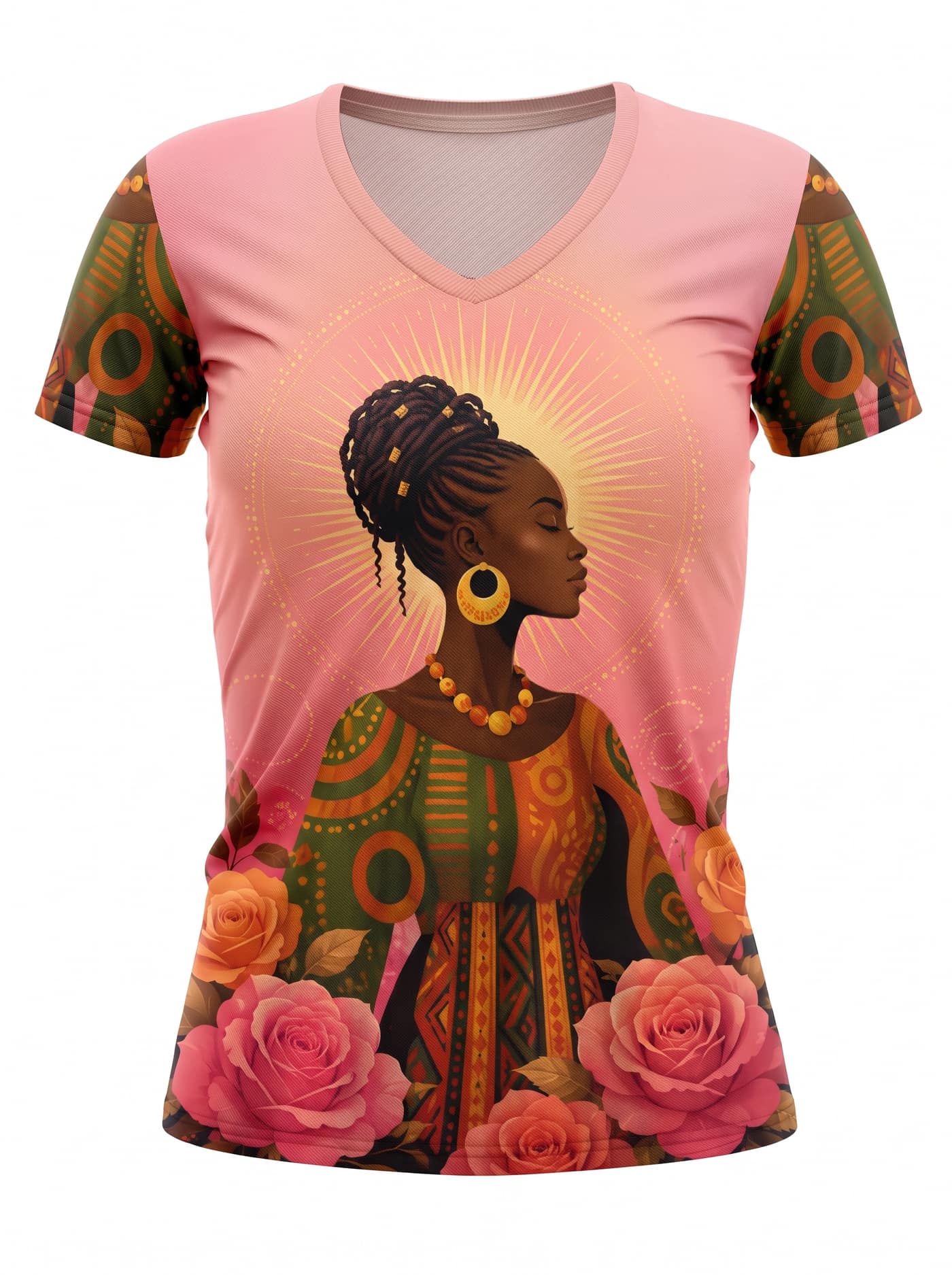 "Malaika" V-Neck T-Shirt