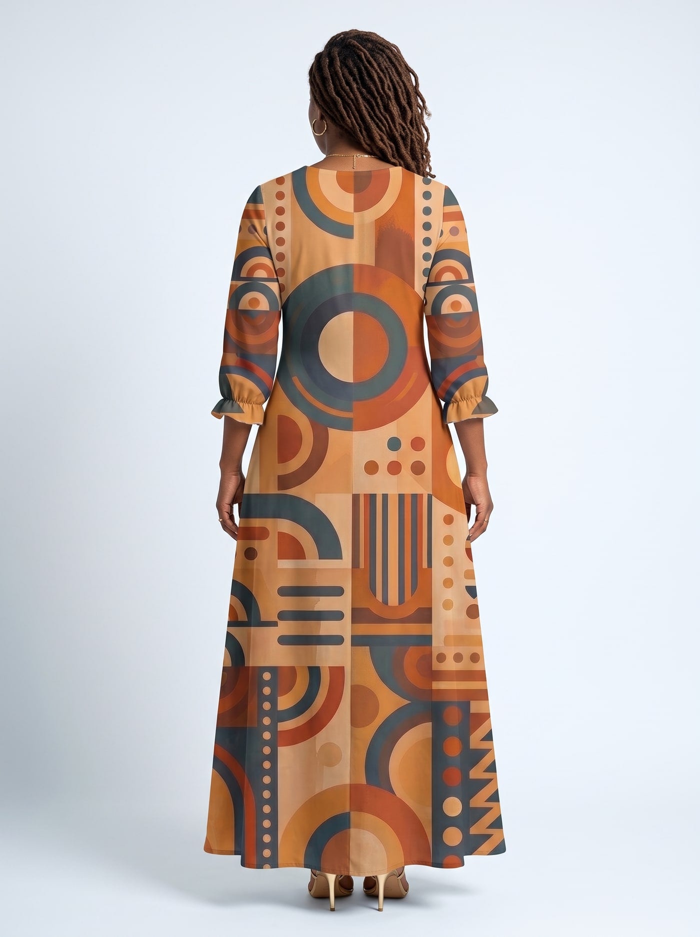 "Uzuri" Long Sleeve Maxi Dress