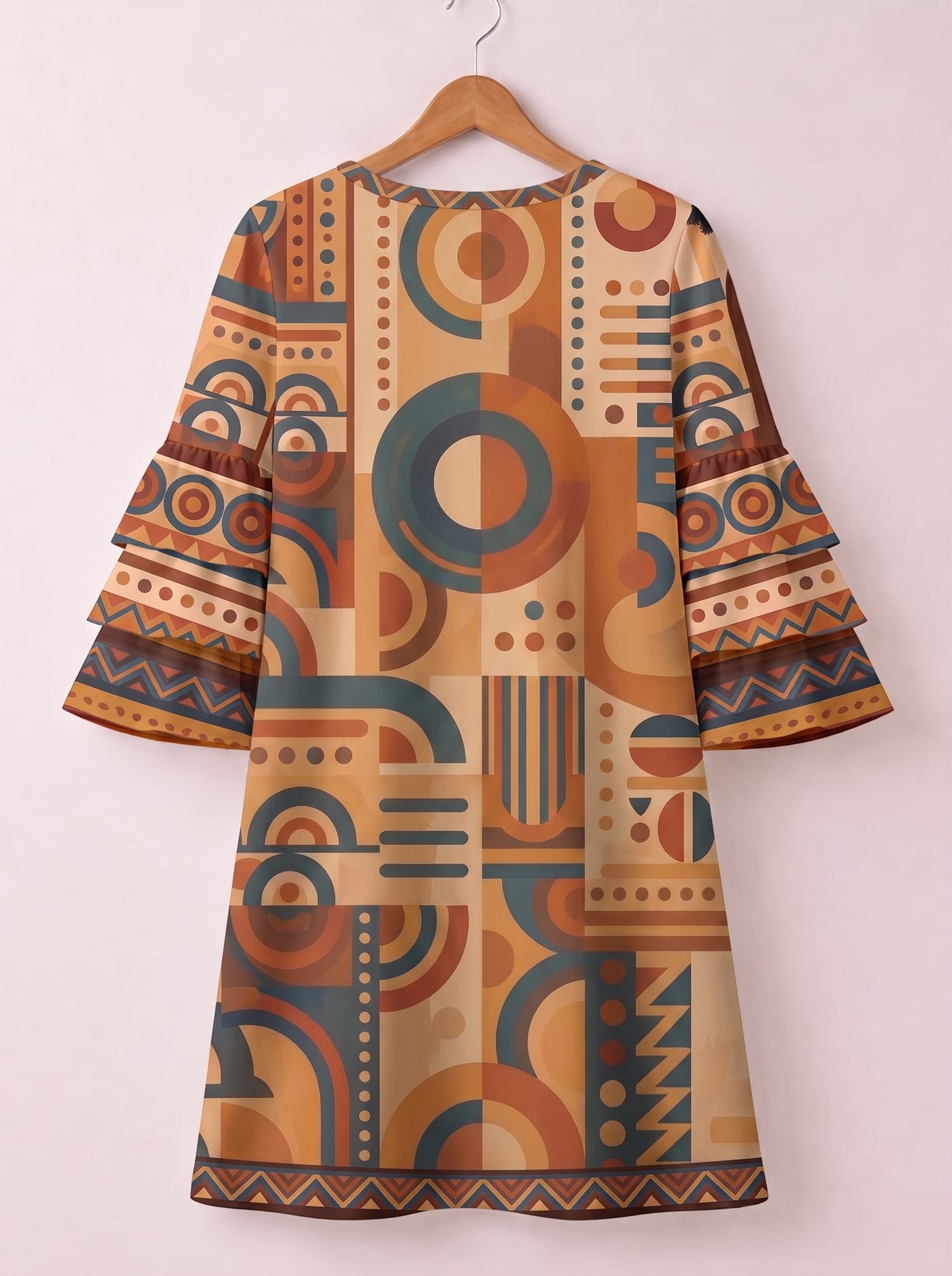 "Uzuri" Stacked Ruffle Sleeve Dress