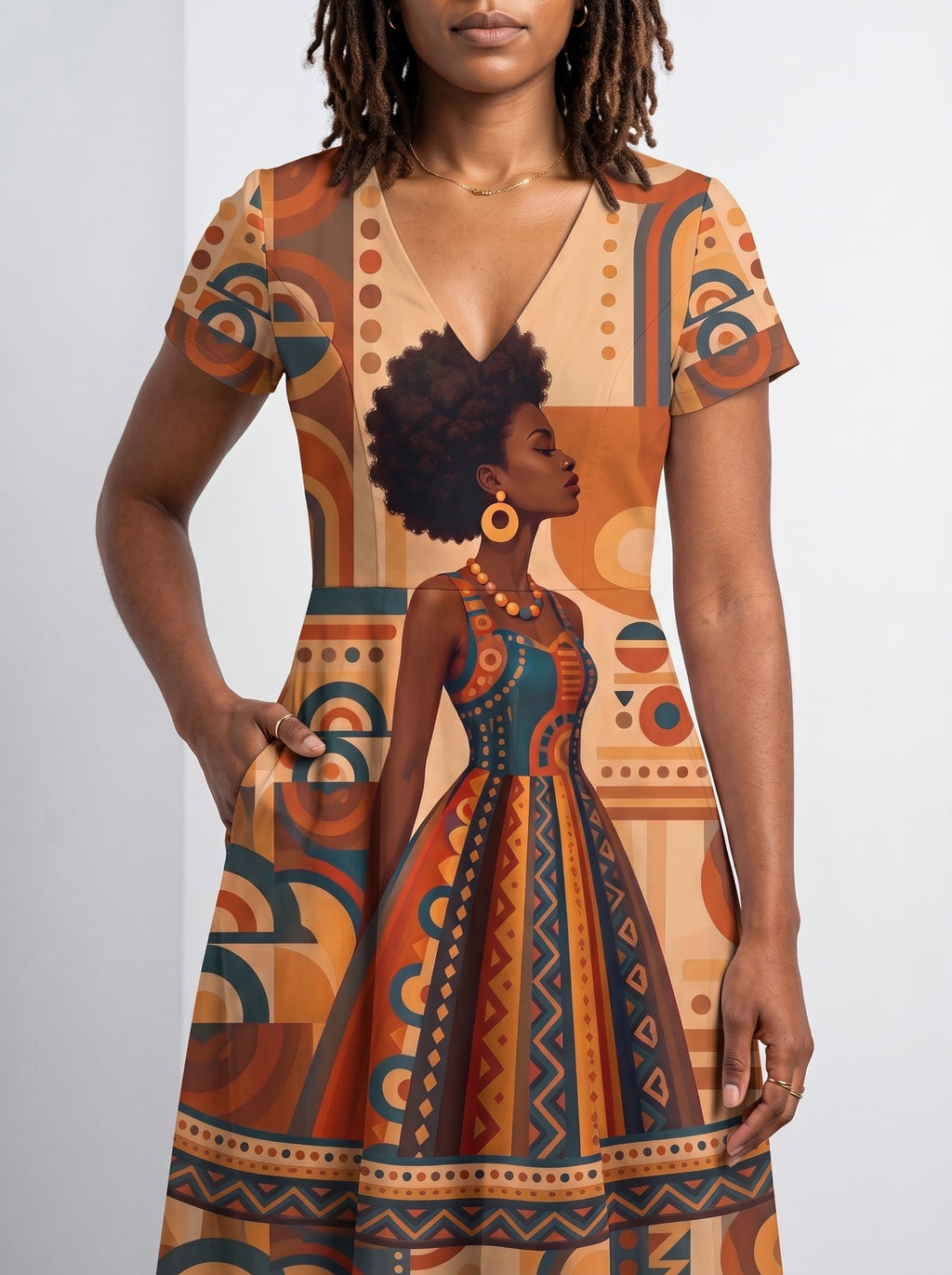 "Uzuri" Short Sleeve Maxi Dress Promo