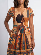"Uzuri" Short Sleeve Maxi Dress Promo