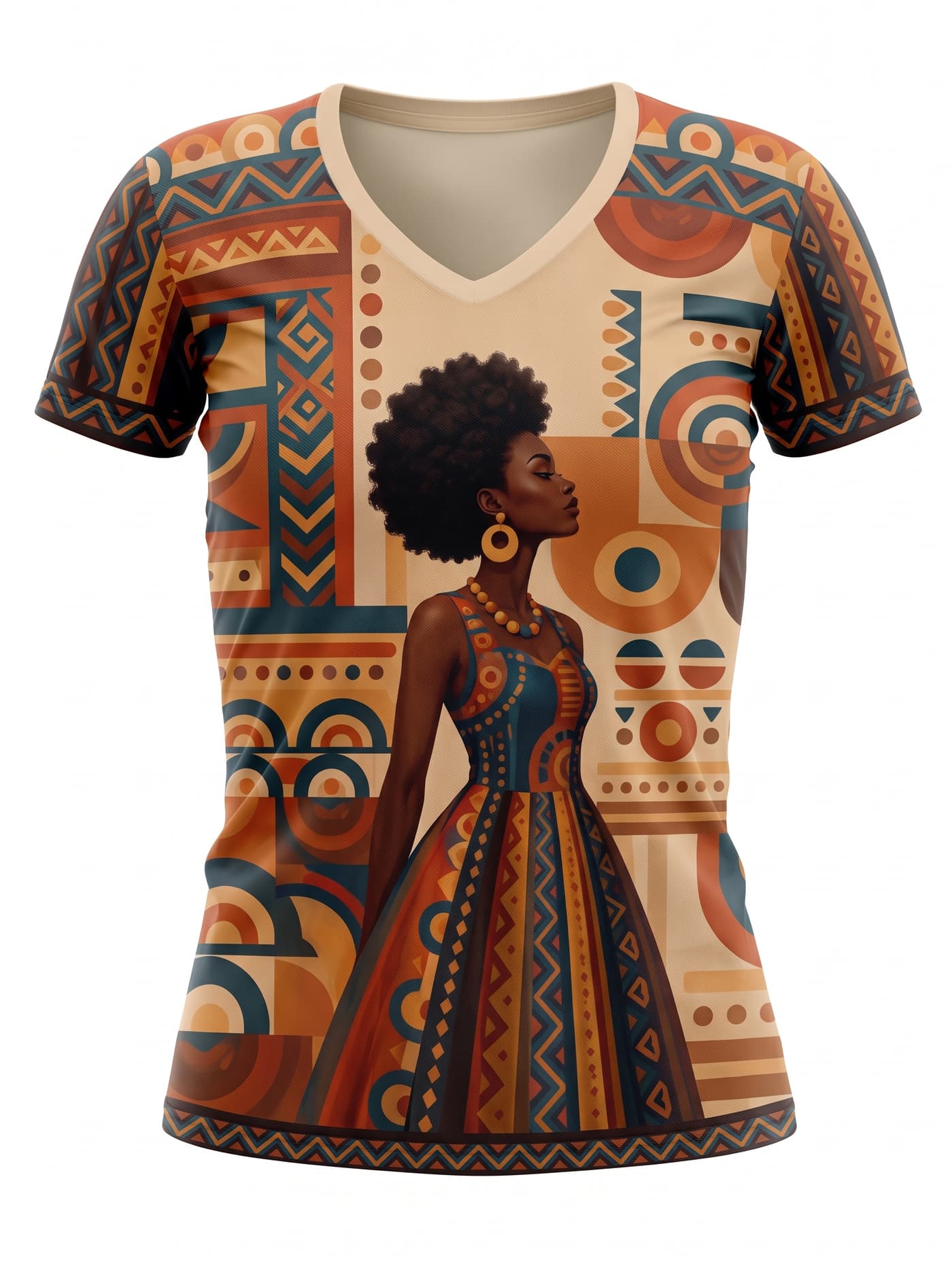 "Uzuri" V-Neck T-Shirt