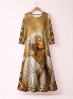 "Shukrani" Long Sleeve Maxi Dress