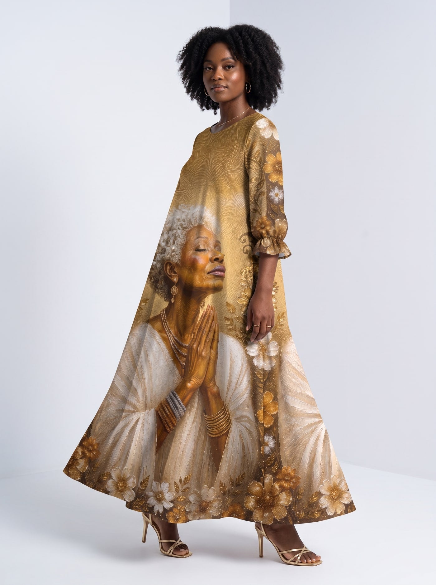 "Shukrani" Long Sleeve Maxi Dress
