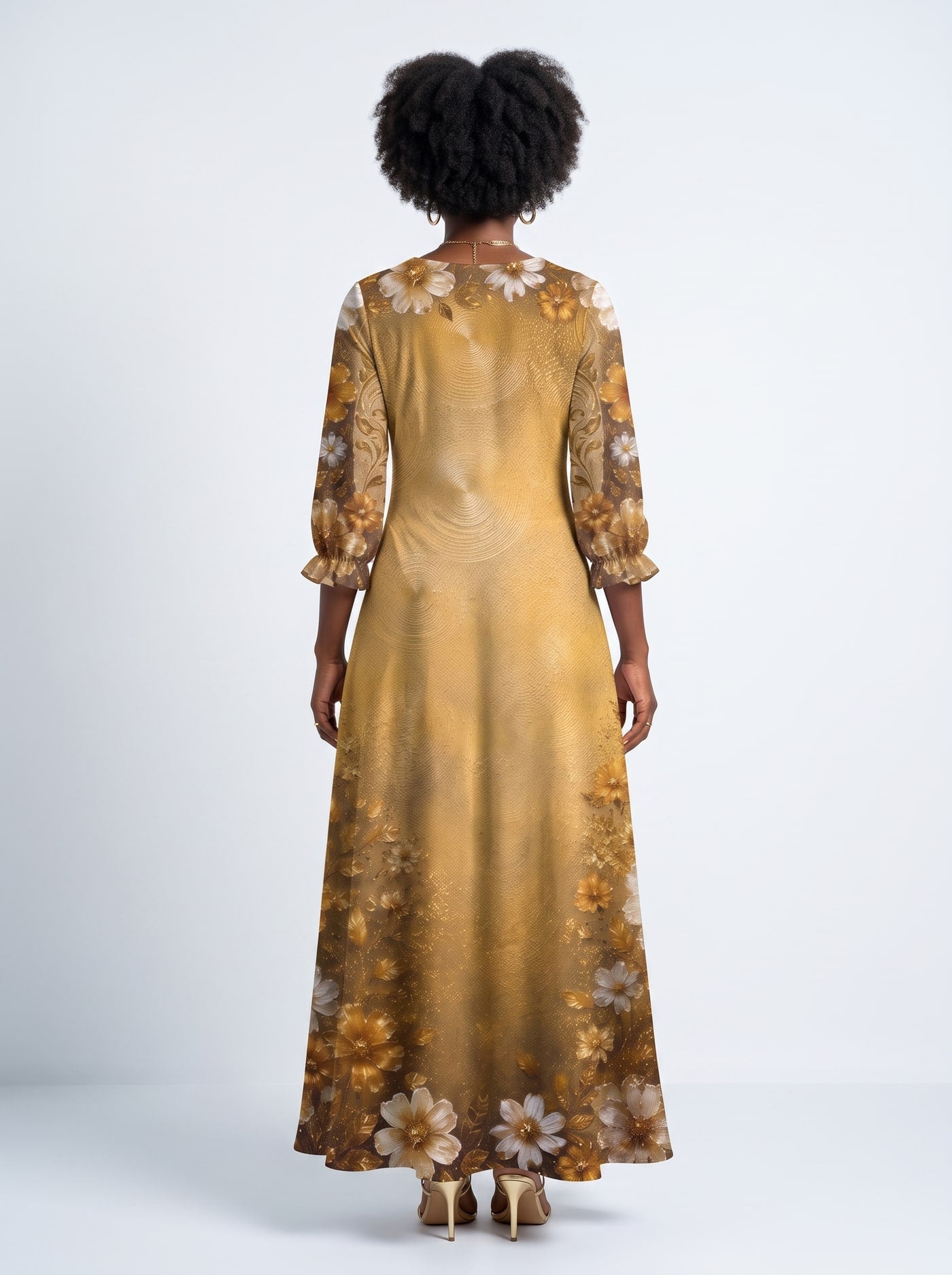 "Shukrani" Long Sleeve Maxi Dress