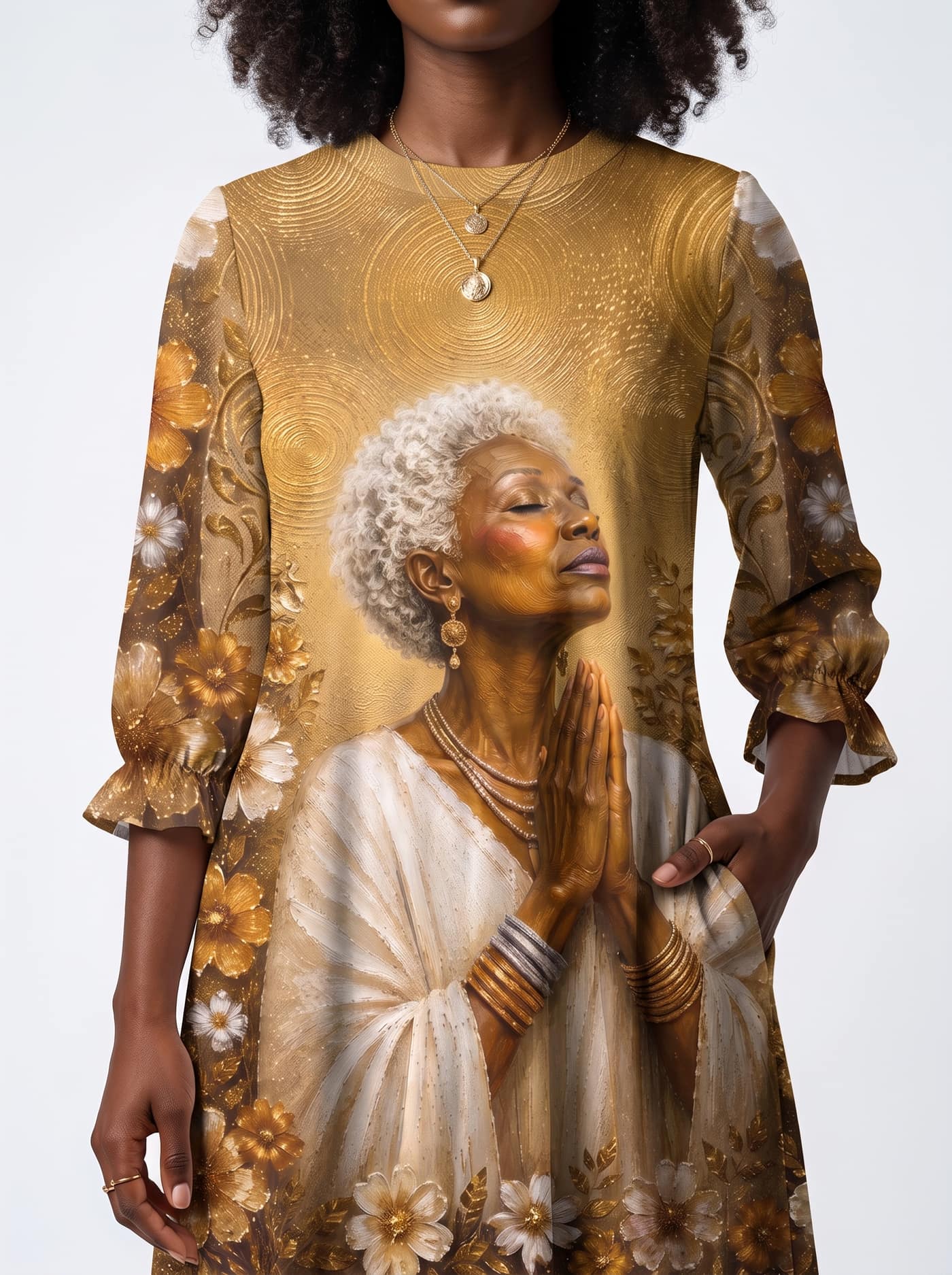 "Shukrani" Long Sleeve Maxi Dress