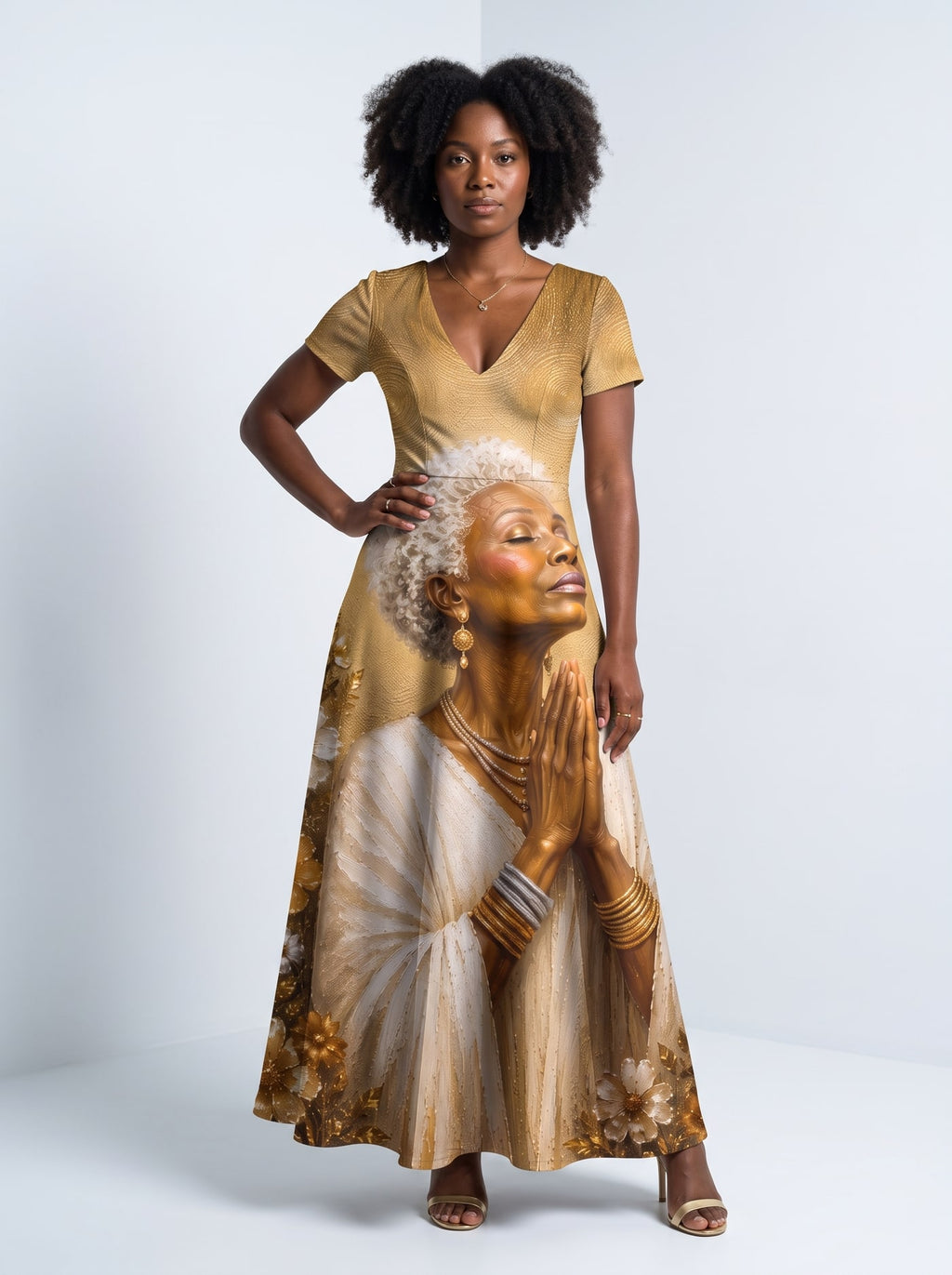 "Shukrani" Short Sleeve Maxi Dress Promo