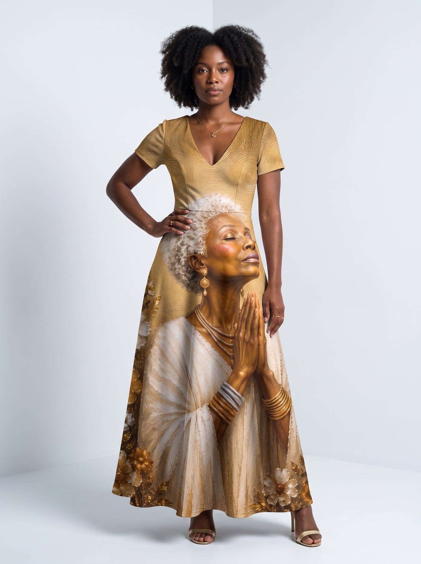 "Shukrani" Short Sleeve Maxi Dress