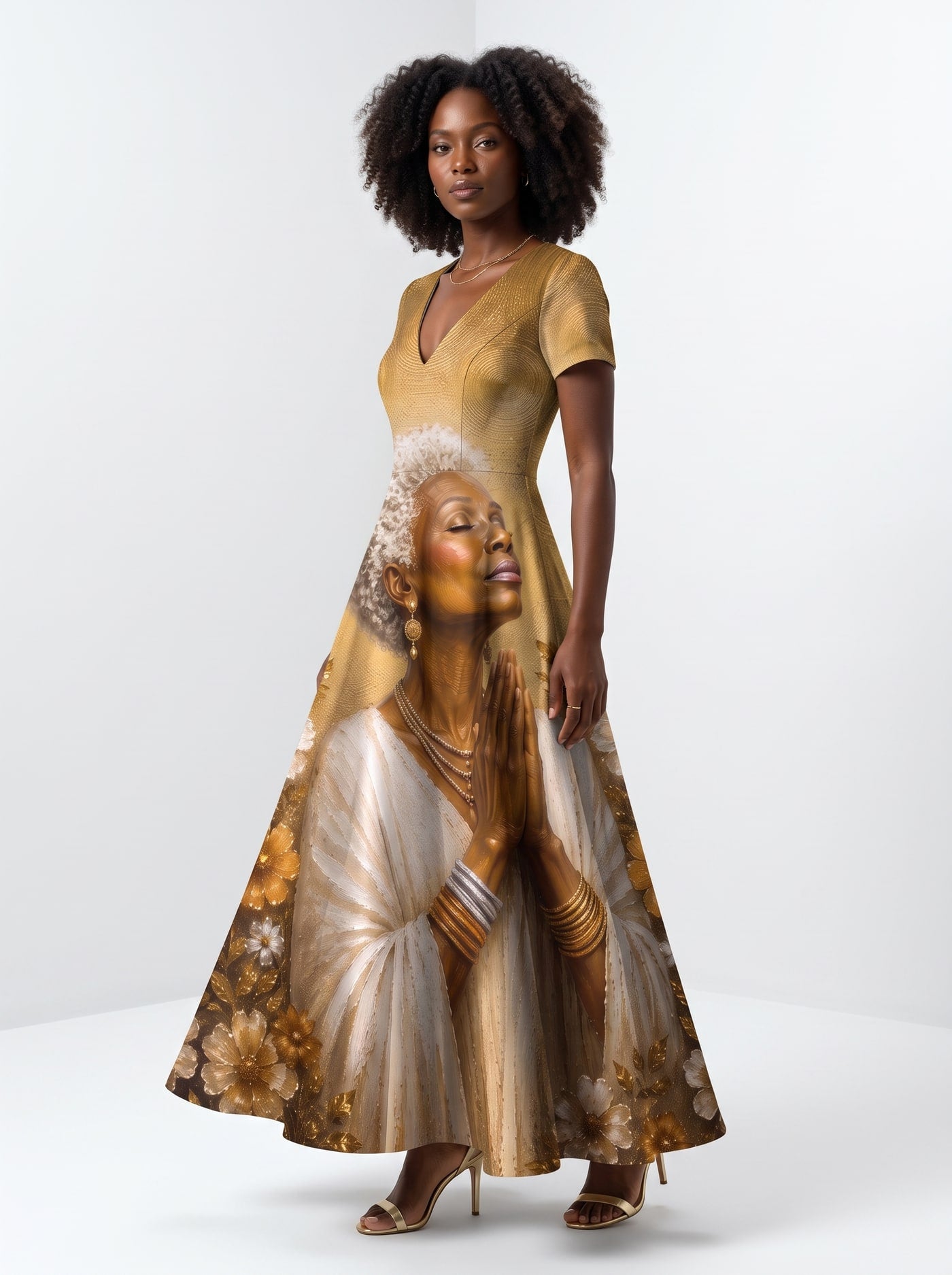 "Shukrani" Short Sleeve Maxi Dress