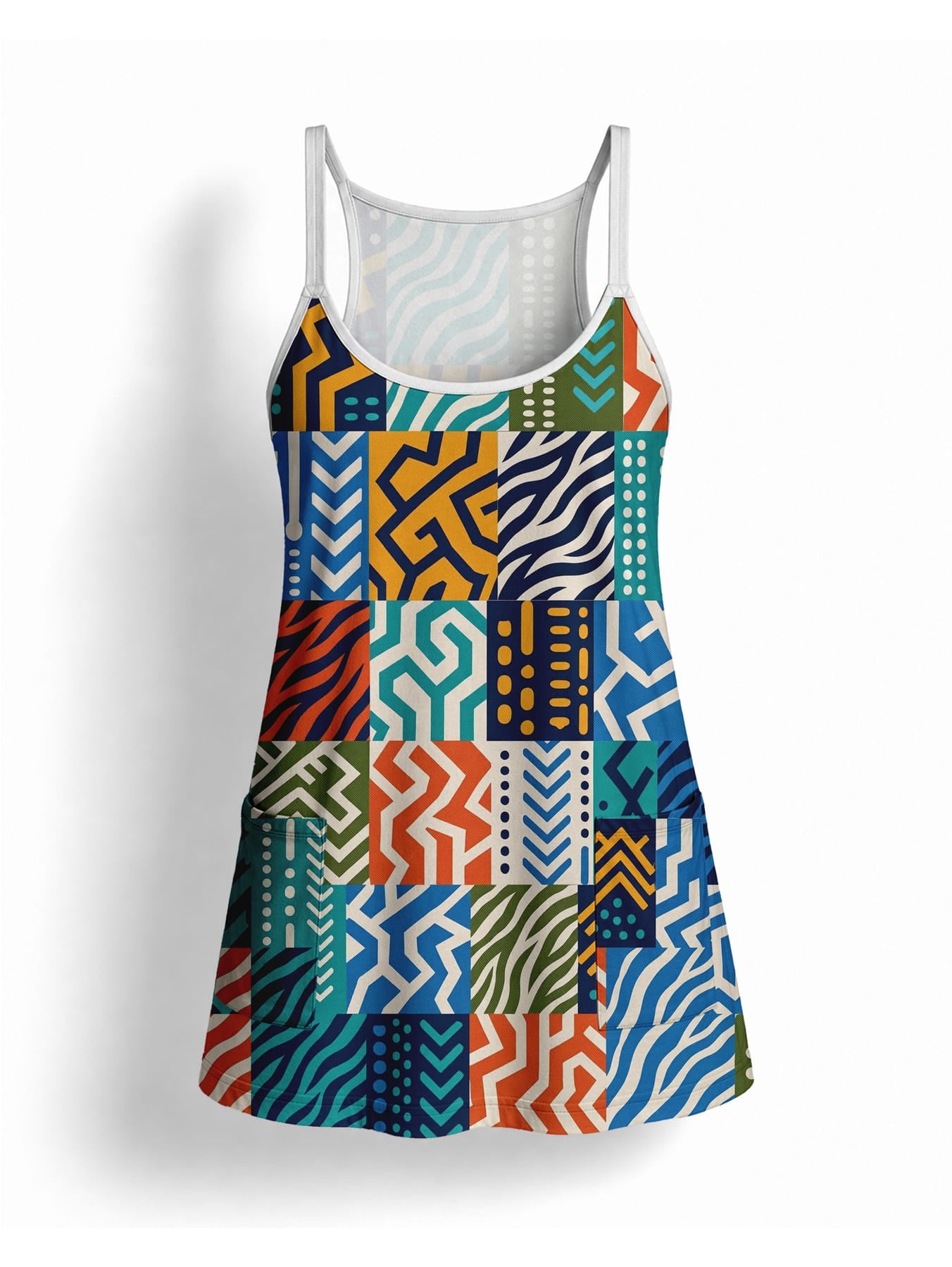 "Kitenge" Built-in Bra Mini Dress