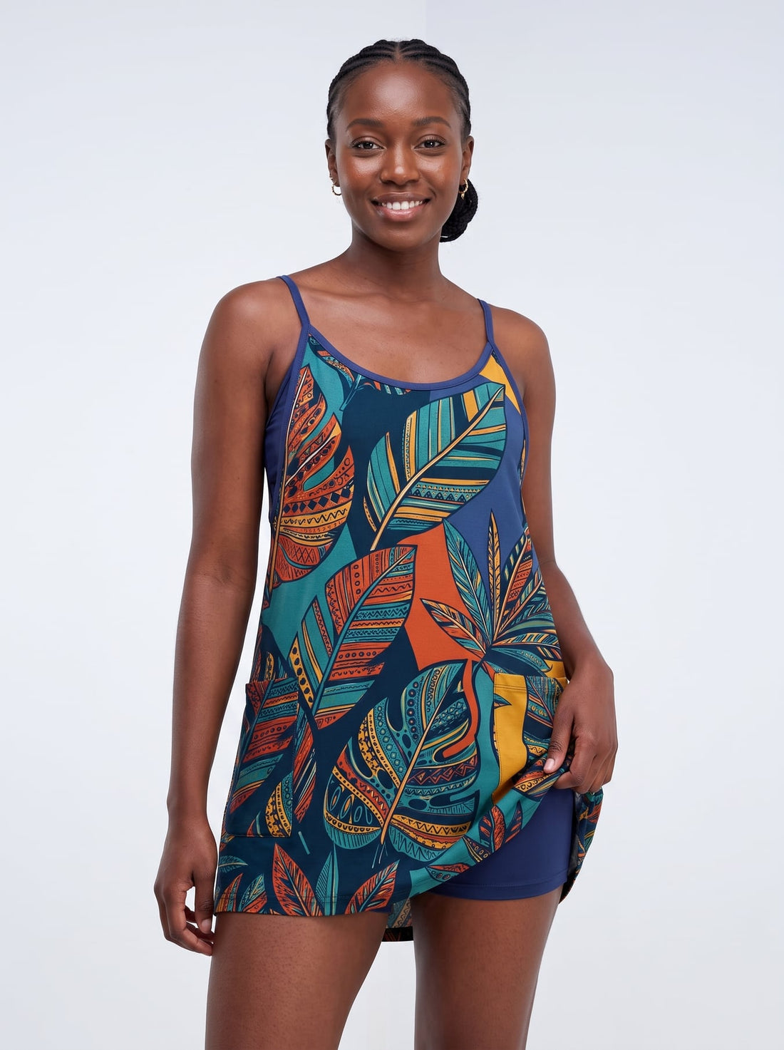 "Majani" Built-in Bra Mini Dress