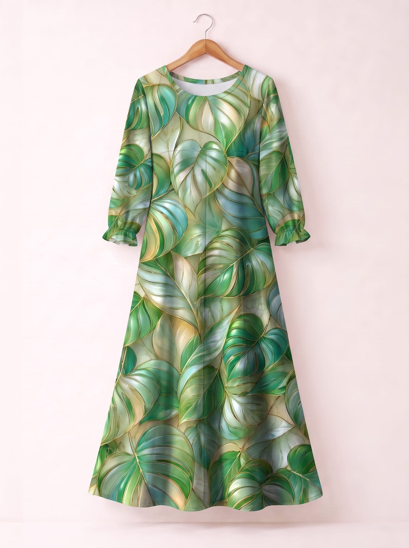 "Mwitu" Long Sleeve Maxi Dress