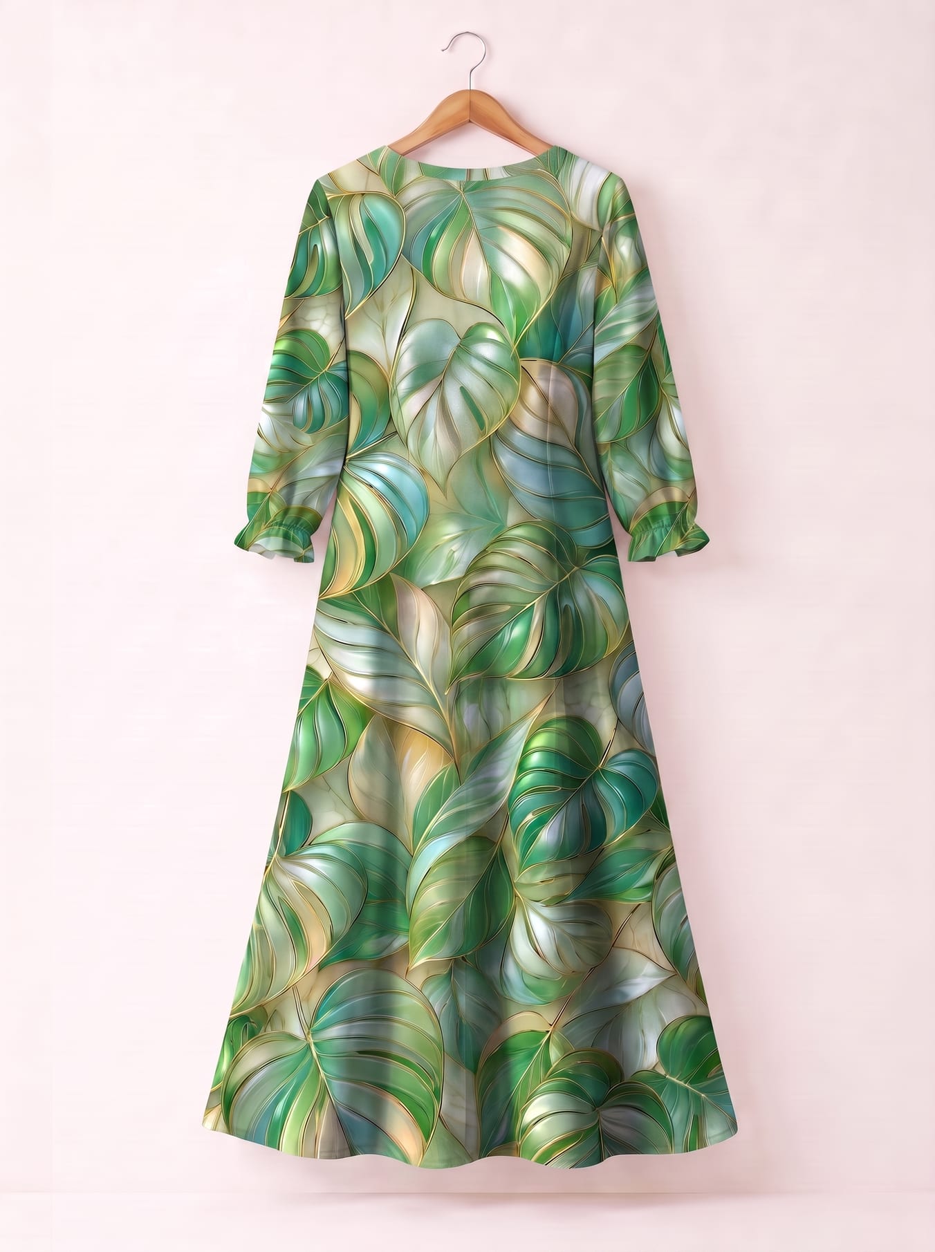 "Mwitu" Long Sleeve Maxi Dress