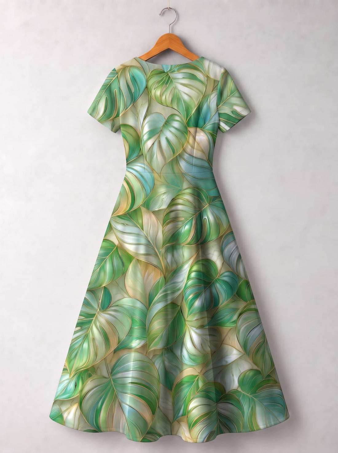 "Mwitu" Short Sleeve Maxi Dress
