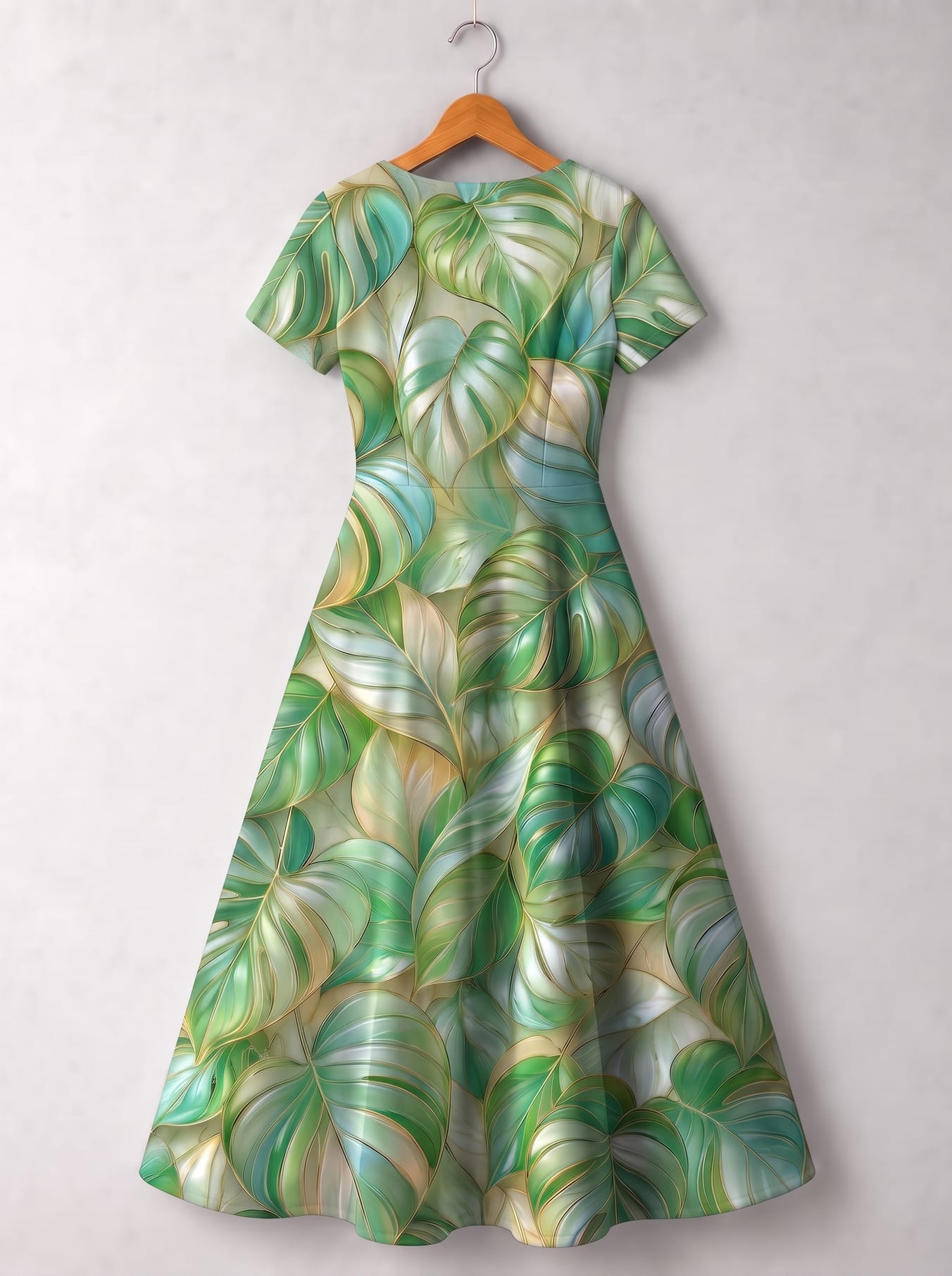 "Mwitu" Short Sleeve Maxi Dress