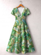 "Mwitu" Short Sleeve Maxi Dress Promo