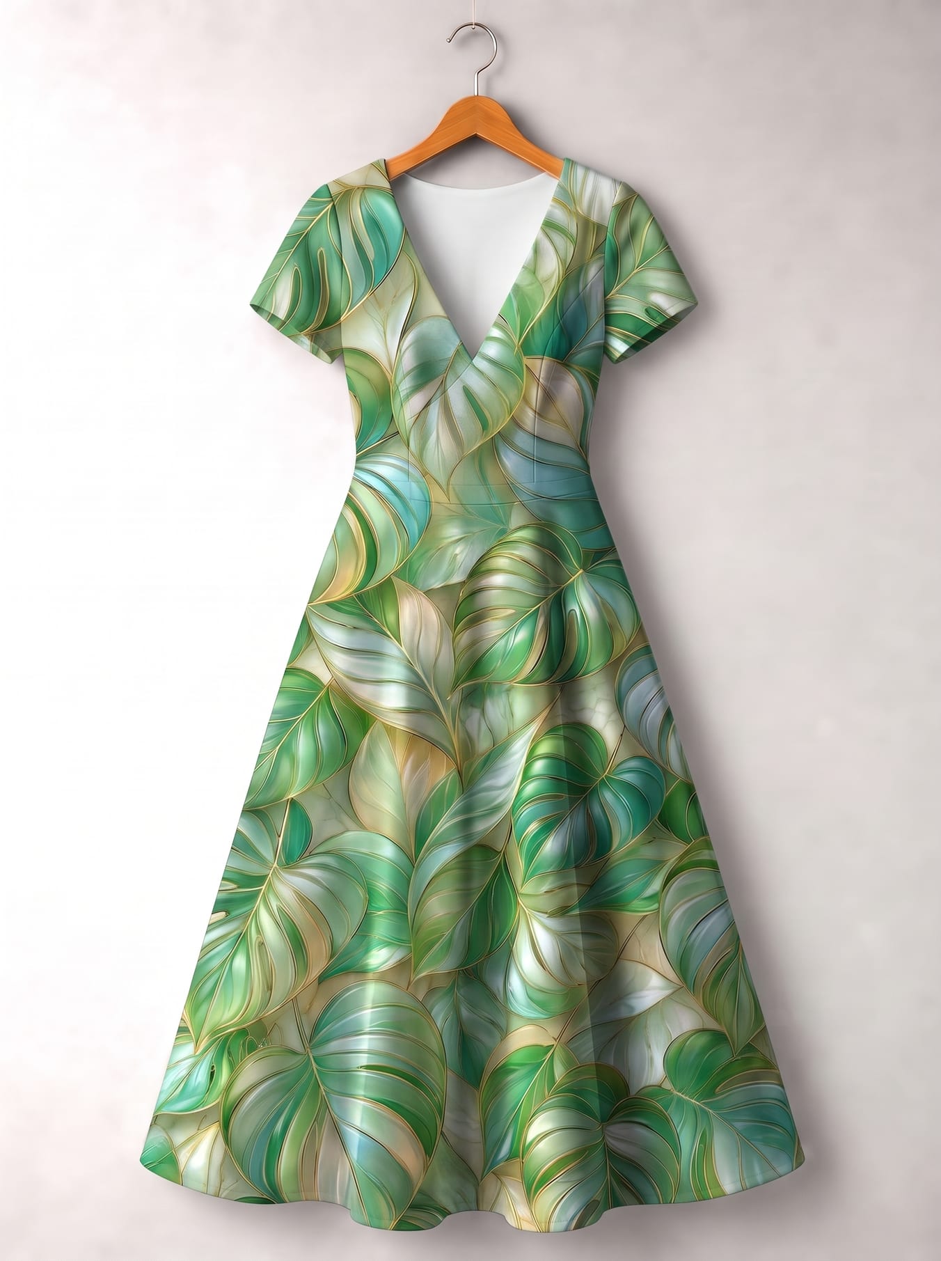 "Mwitu" Short Sleeve Maxi Dress