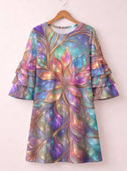 "Almasi" Stacked Ruffle Sleeve Dress