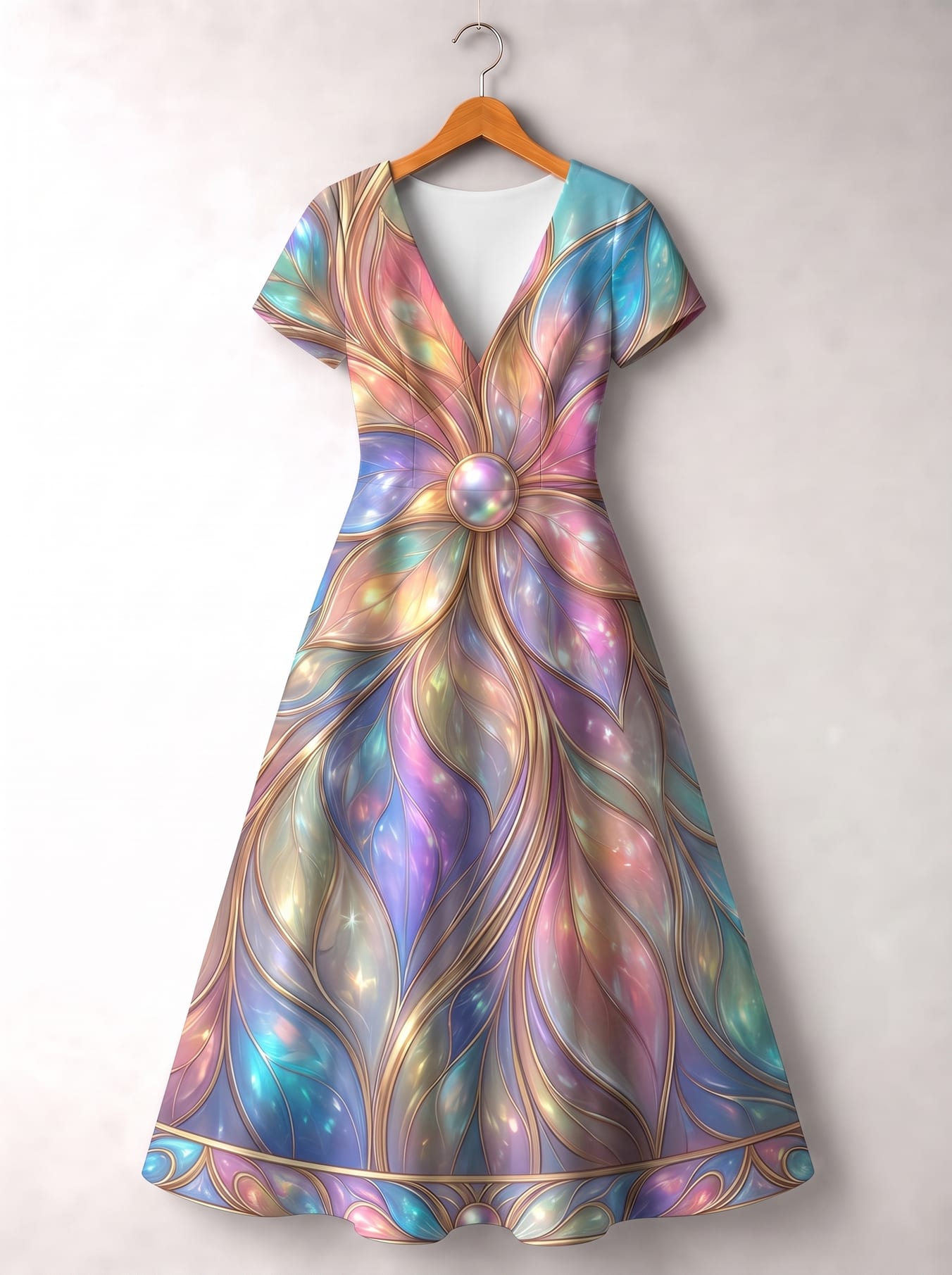 "Almasi" Short Sleeve Maxi Dress