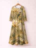 "Dhahabu" Long Sleeve Maxi Dress