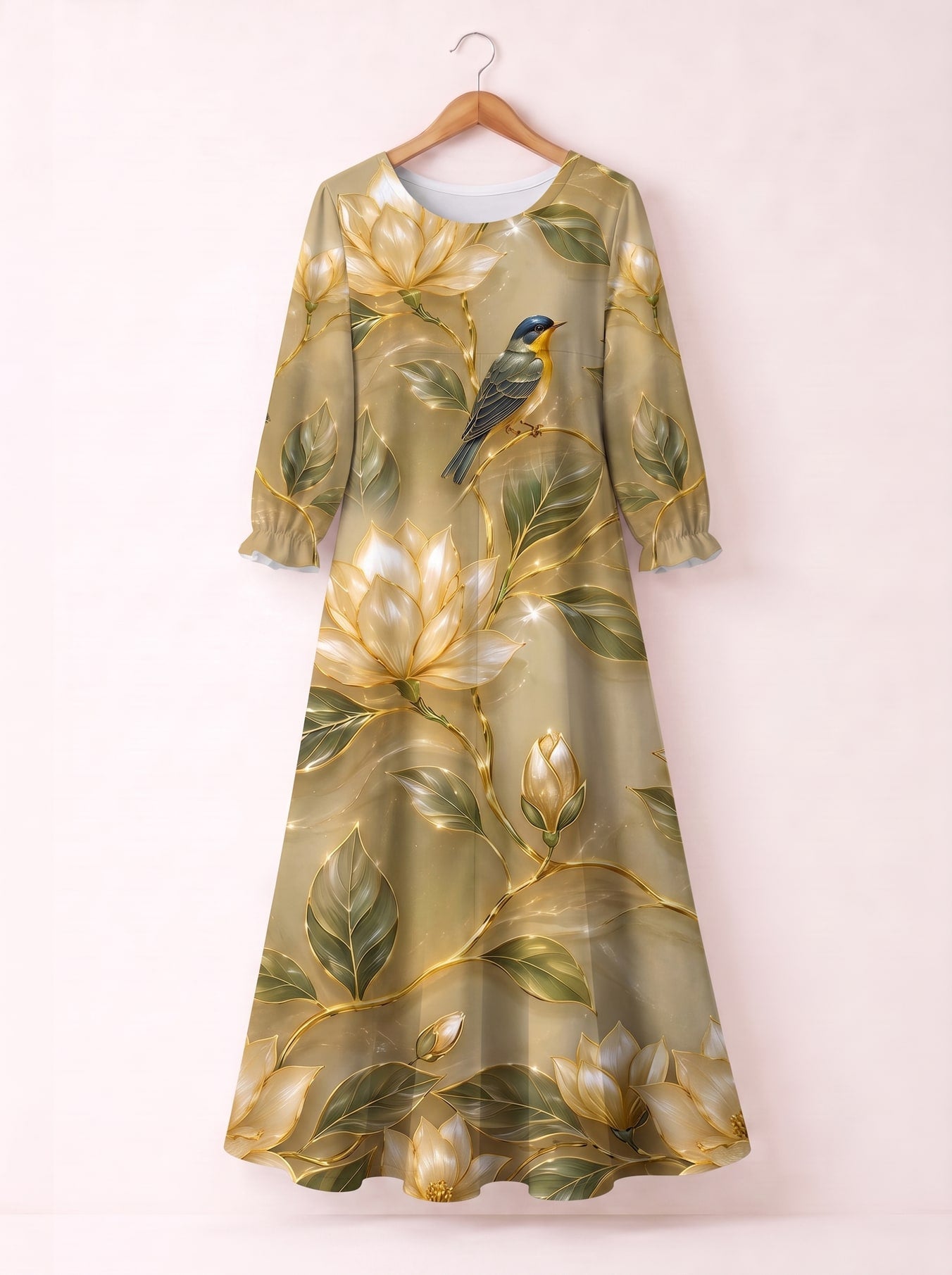 "Dhahabu" Long Sleeve Maxi Dress